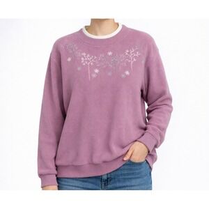 Allison & co  Womens Sweater PM Petites Purpe crewneck pullover size xl